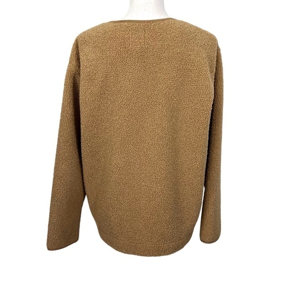 Joie Sherpa Teddy coat jacket fleece Medium Snap Front - Picture 2 of 8